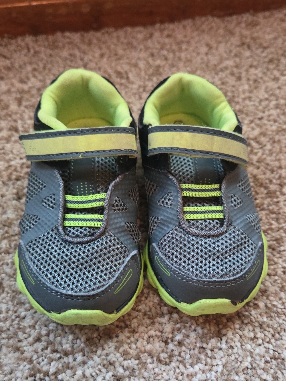 C9 by Champion Toodler Grey & Neon Yellow Athletic Sneakers